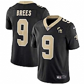 Nike Saints 9 Drew Brees Black With Tom Benson Patch Vapor Untouchable Limited Jersey,baseball caps,new era cap wholesale,wholesale hats